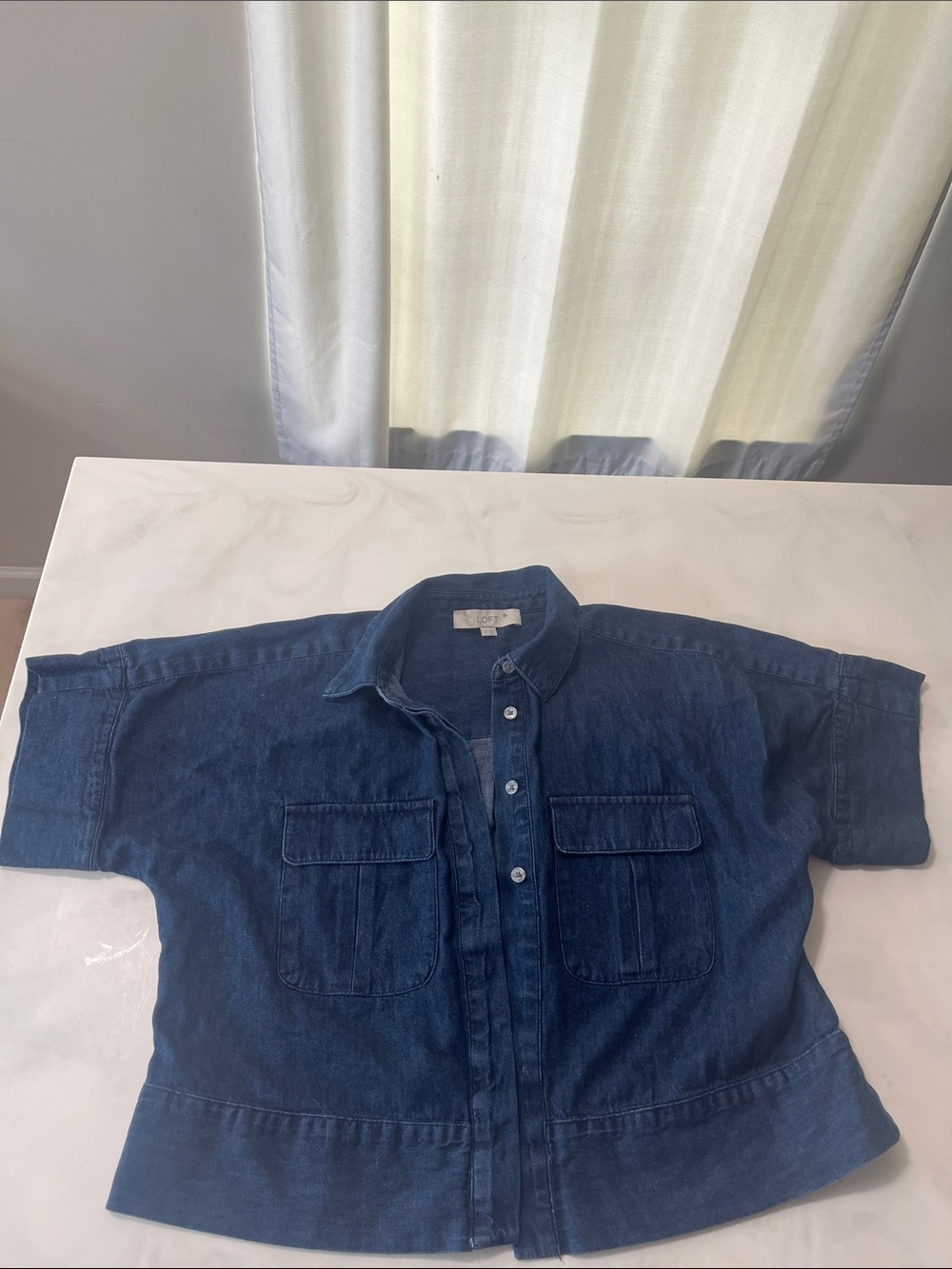 Women’s Denim Button-Up Shirt  - Blue
